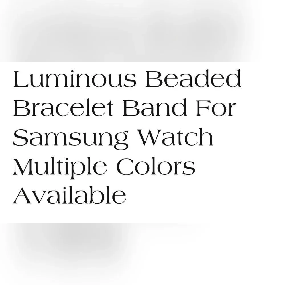 Luminous Beaded Bracelet Watchband SILVER 20mm SAMSUNG ANDROID NEW FANCY BANDS